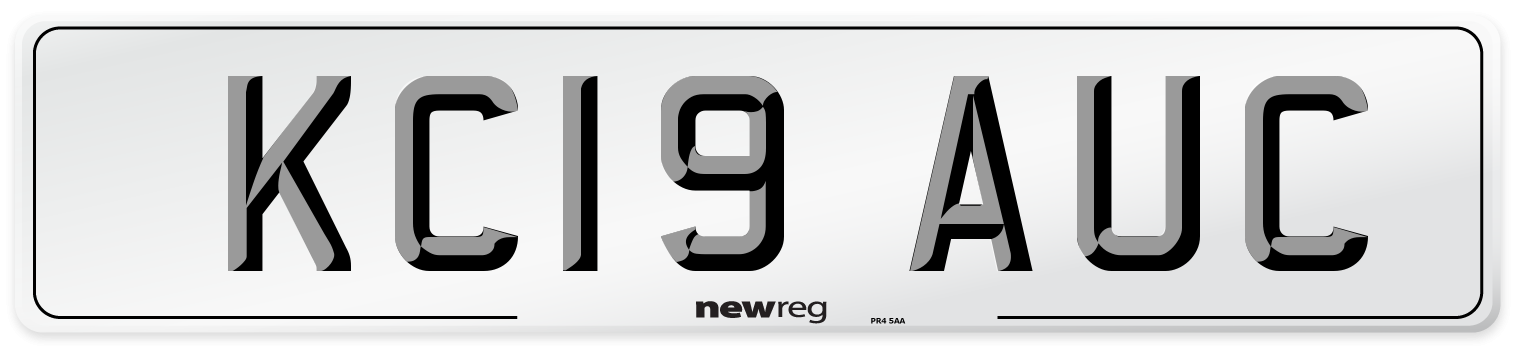 KC19 AUC Number Plate from New Reg